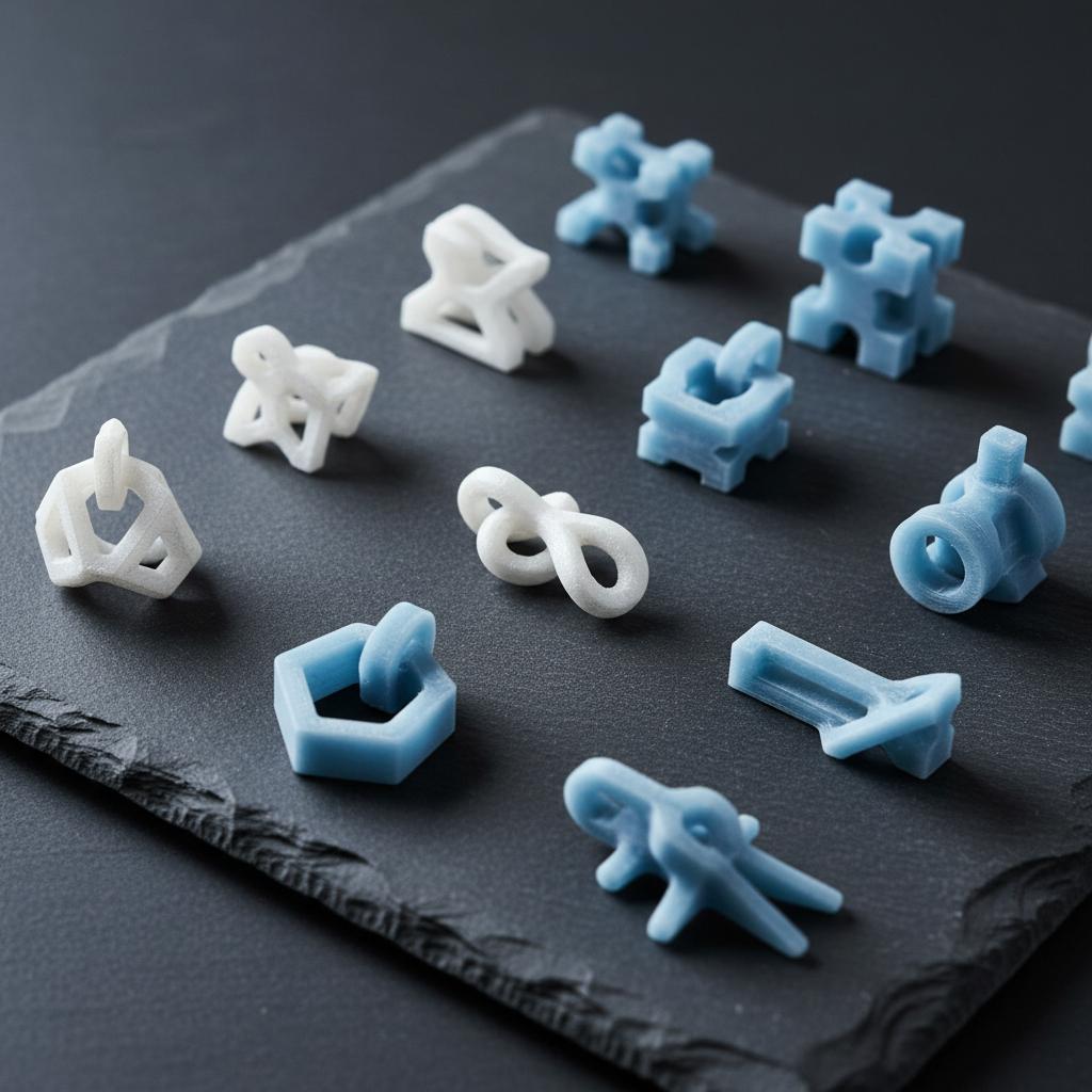Utvalg av 3D-printede prototypdeler